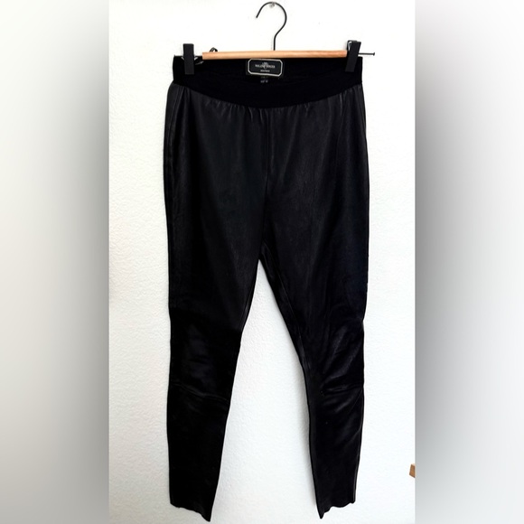 By Malene Birger Leather Legging Pants Classic Preppy Chic Size 40 - Picture 1 of 6